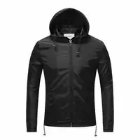 jacket en nylon leger avec imprime gg black zipper hoodie